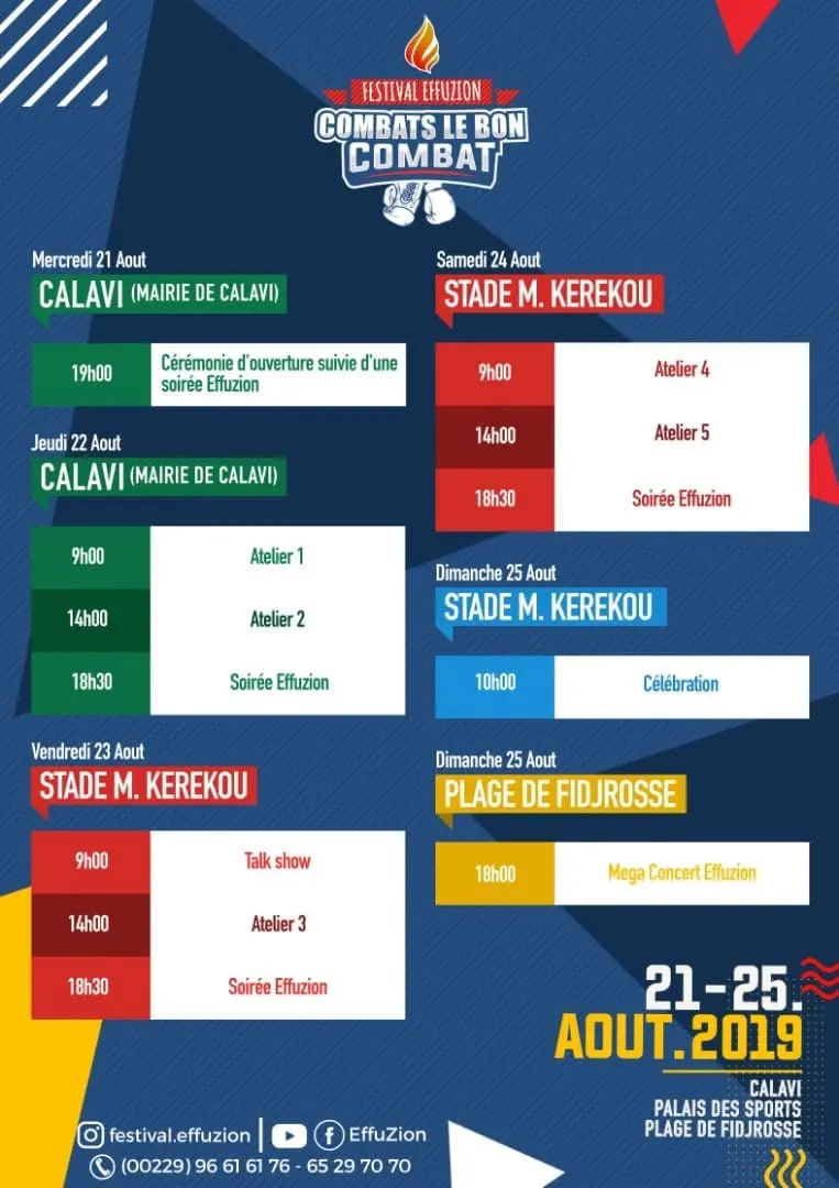 Effuzion — planning du festival.