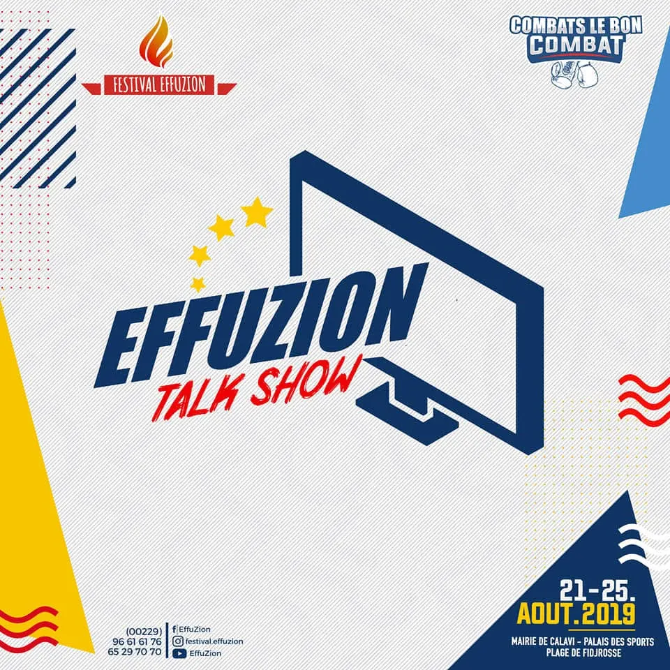 Visuel « Effuzion Talk Show ». Support de la campagne du Festival Effuzion 2019.
