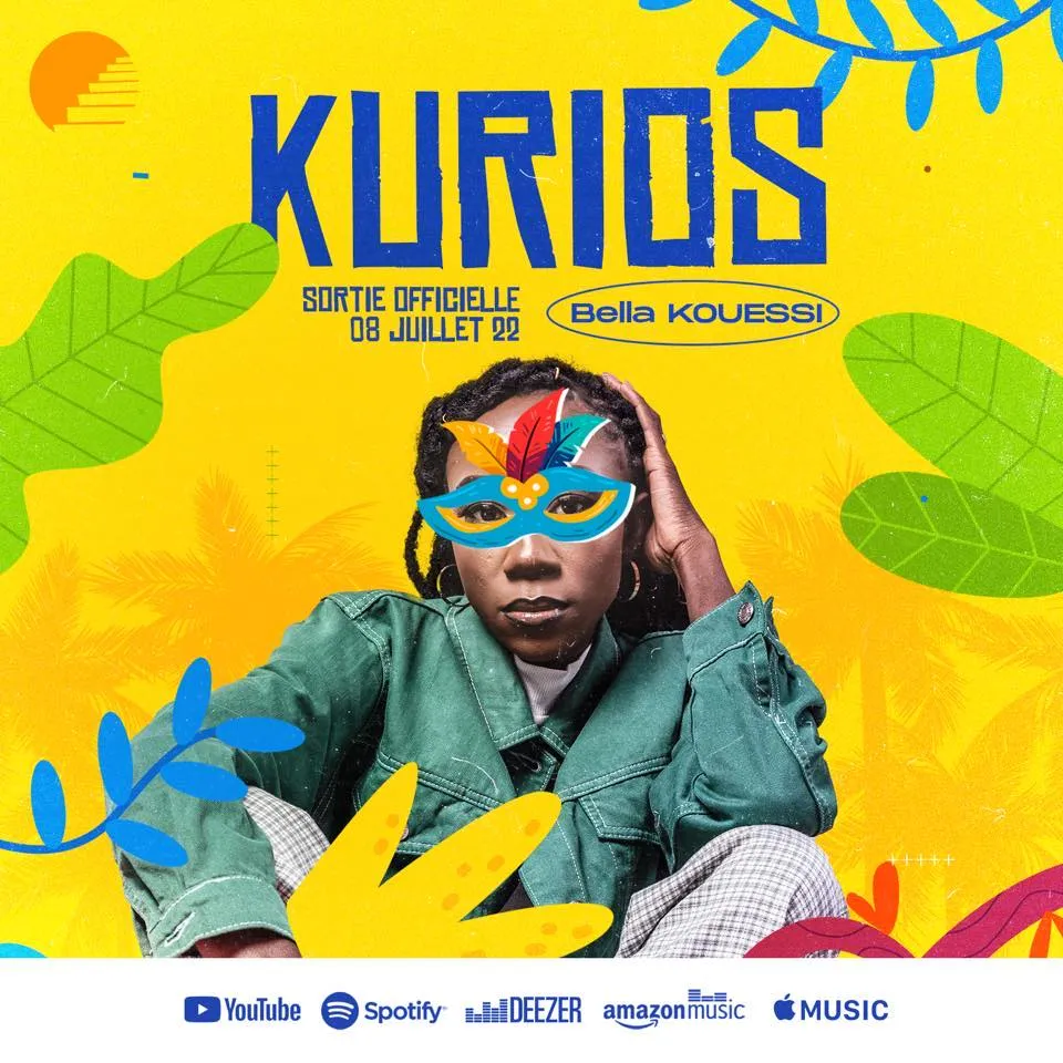Pochette « Kurios — Bella Kouessi », sortie officielle 08 juillet 22. Visuel d’archive Escaliers.